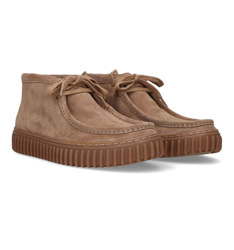 Clarks Torhill Bruine Hoge schoenen voor heren (330668) - geschikt voor steunzolen