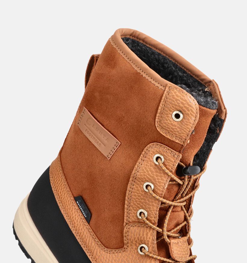 Luhta Tuttu MR Boots en Cognac/Noir pour hommes (378601) - pour semelles orthop&eacute;diques