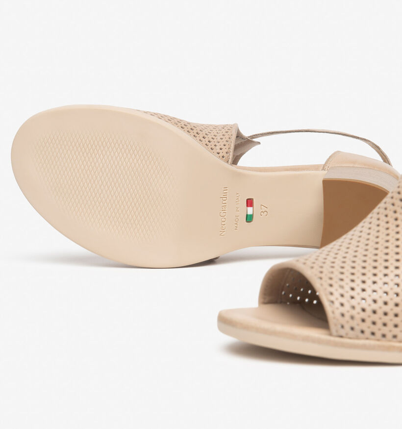 NeroGiardini Sandales &agrave; talons en Beige pour femmes (370654)