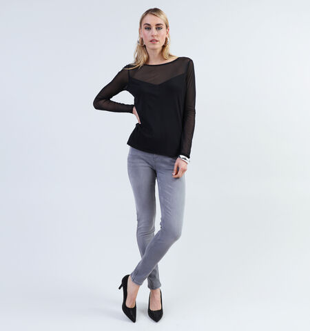 Skinny fit jeans grijs