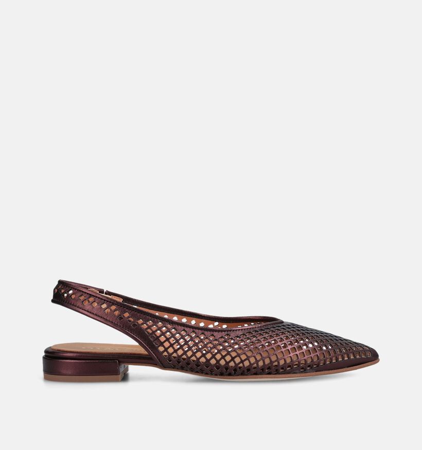 Pedro Miralles Ballerines Slingback en Bordeaux pour femmes (373636)