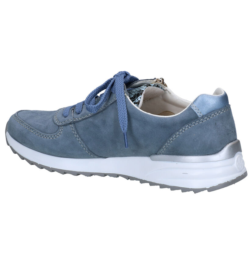 Rieker Blauwe Sneakers in nubuck (287464)