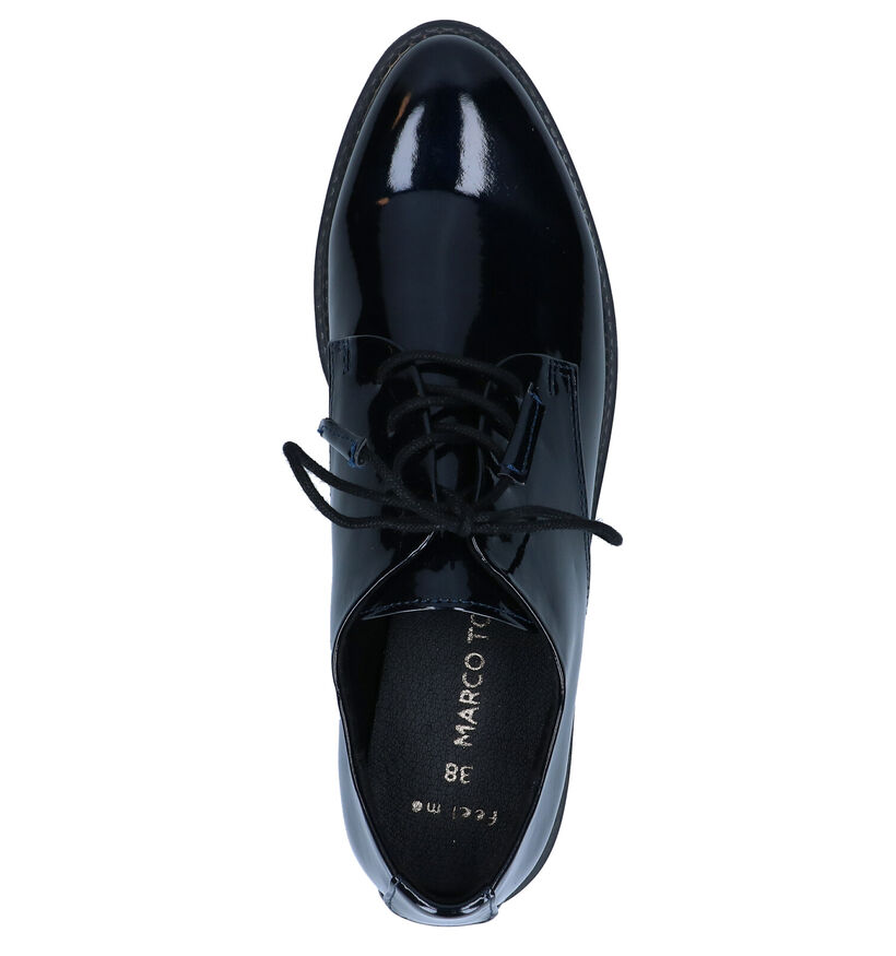 Marco Tozzi Feel Me Zwarte Veterschoenen in kunstleer (277623)