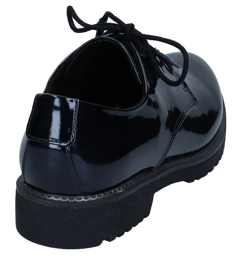 Marco Tozzi Feel Me Zwarte Veterschoenen in kunstleer (277623)