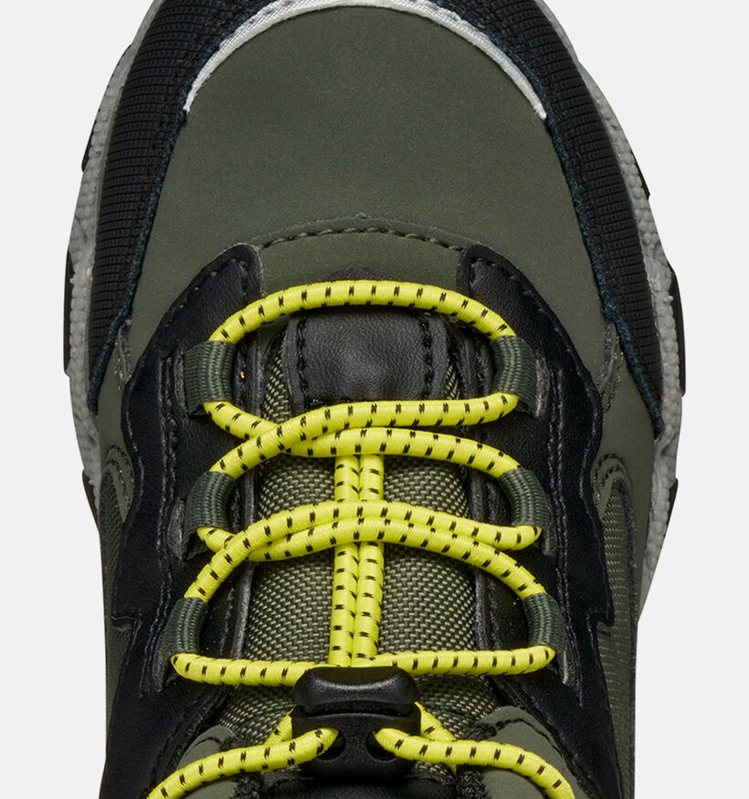 Geox Magnetar Boy Baskets montantes en Vert kaki pour gar&ccedil;ons (377749) - pour semelles orthop&eacute;diques