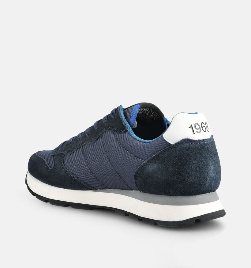 Sun68 Tom Solid Chaussures plates en Bleu fonc&eacute; pour hommes (379394) - pour semelles orthop&eacute;diques