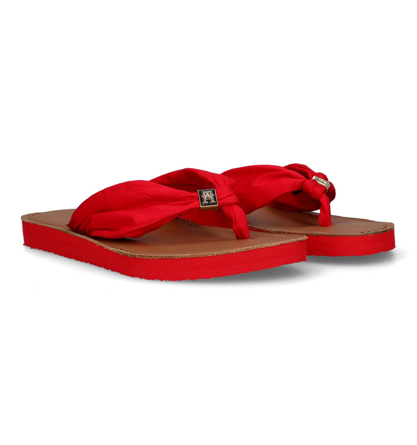 Tommy Hilfiger Elevated Beach Tongs en Rouge pour femmes (321002)