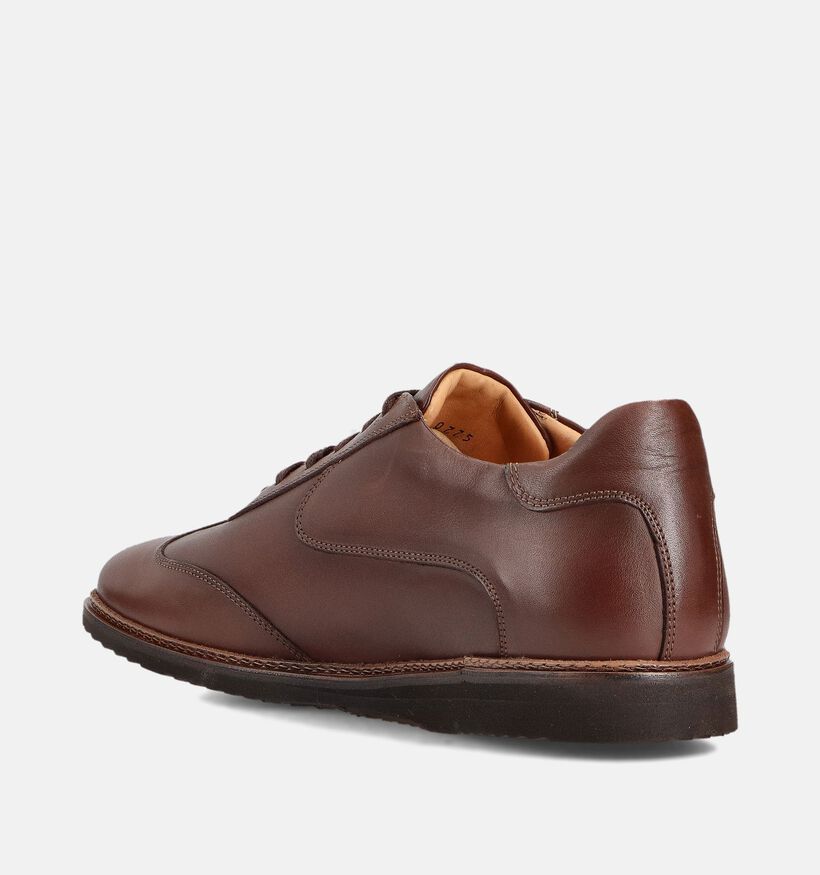 Ambiorix Paxton Bruine Geklede Veterschoenen voor heren (365007) - geschikt voor steunzolen