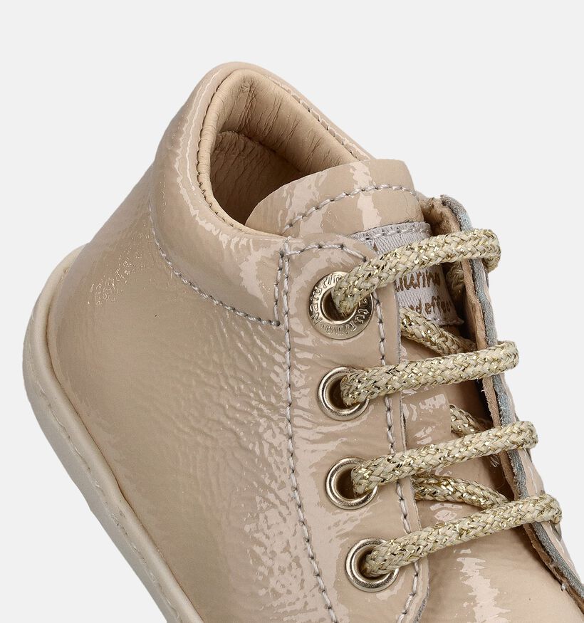 Naturino Cocoon Beige Babysneakers voor meisjes (372079) - geschikt voor steunzolen