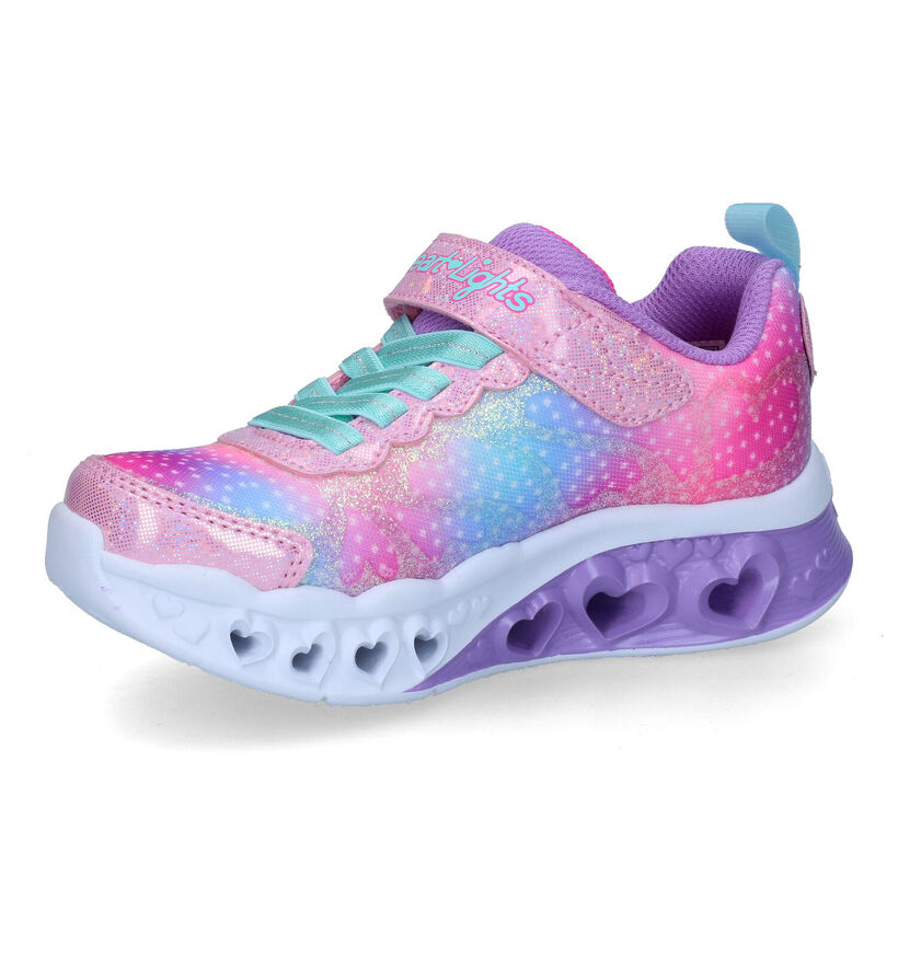 Skechers Flutter Heart Lights Roze Sneakers voor meisjes (318196)