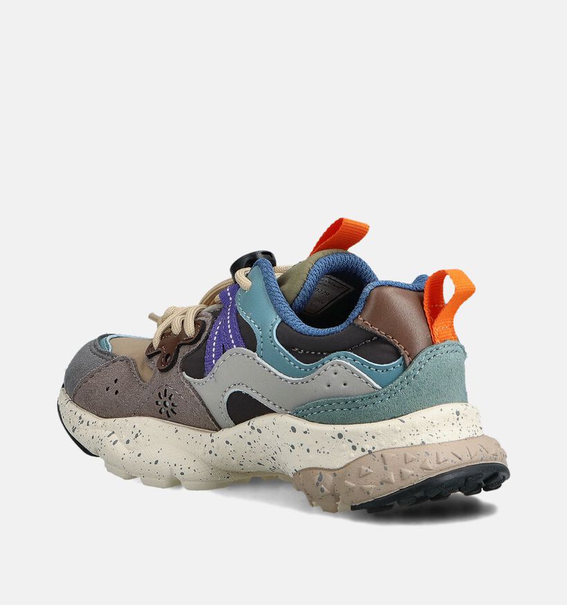 Naturino x Flower Mountain Yamano 3 Grijze Sneakers voor jongens, meisjes (364151) - geschikt voor steunzolen