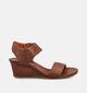 Weekend Cognac Sandalen op sleehak voor dames (373642)