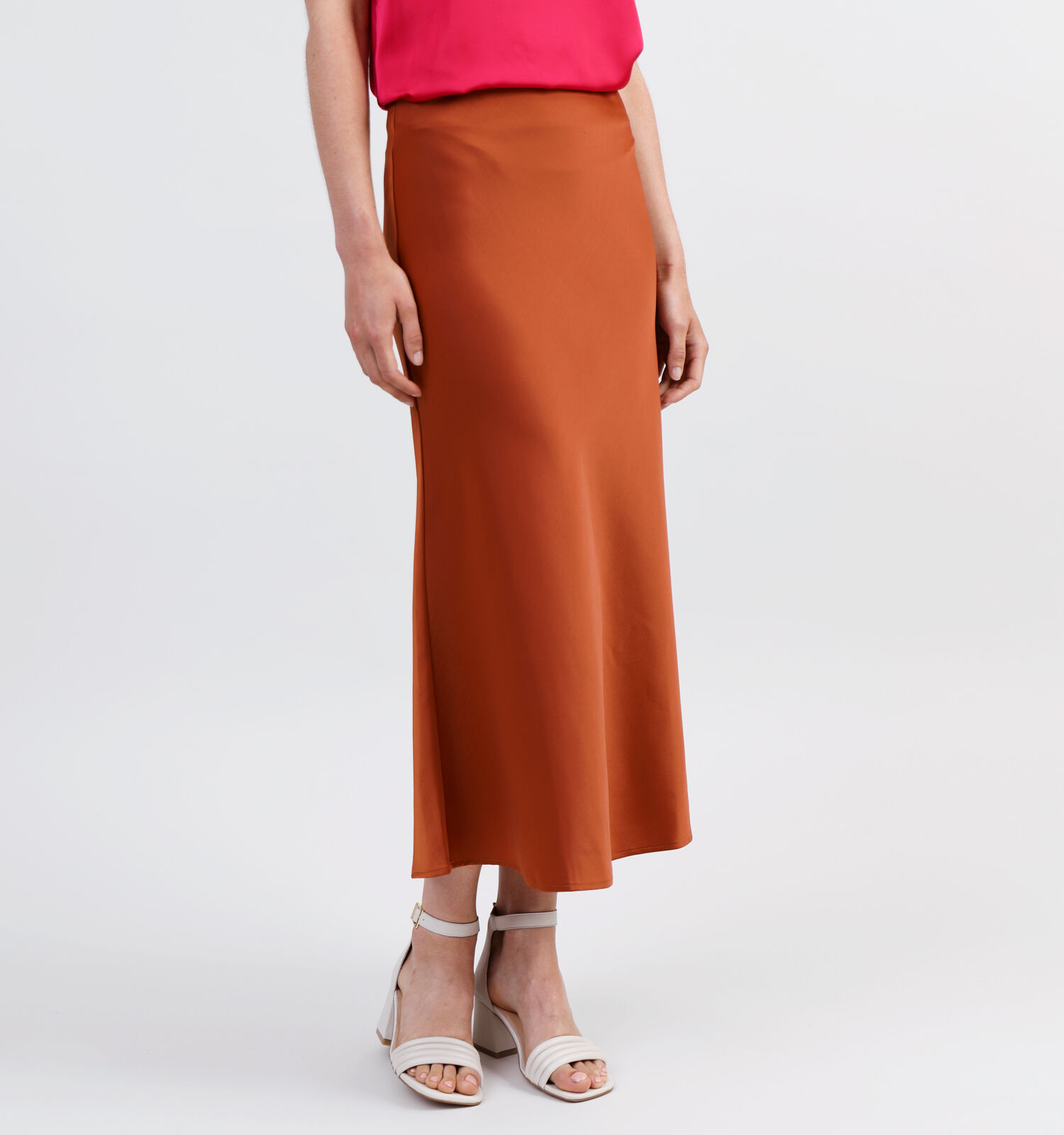 Bruine midi rok online