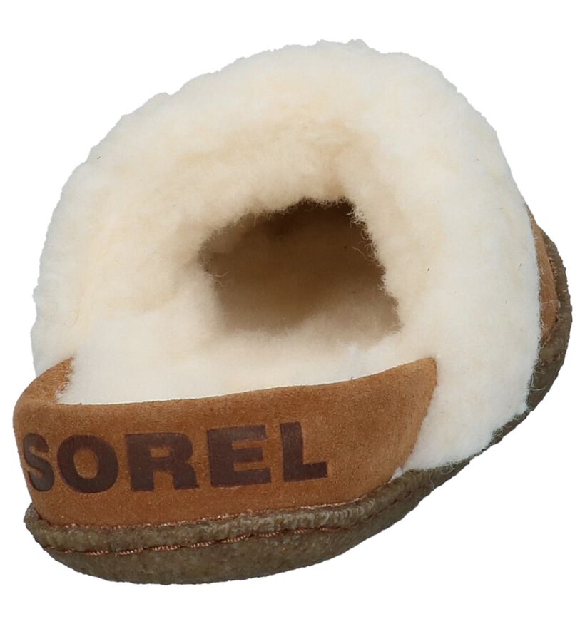 Sorel Pantoufles ouvertes en Naturel en daim (231094)