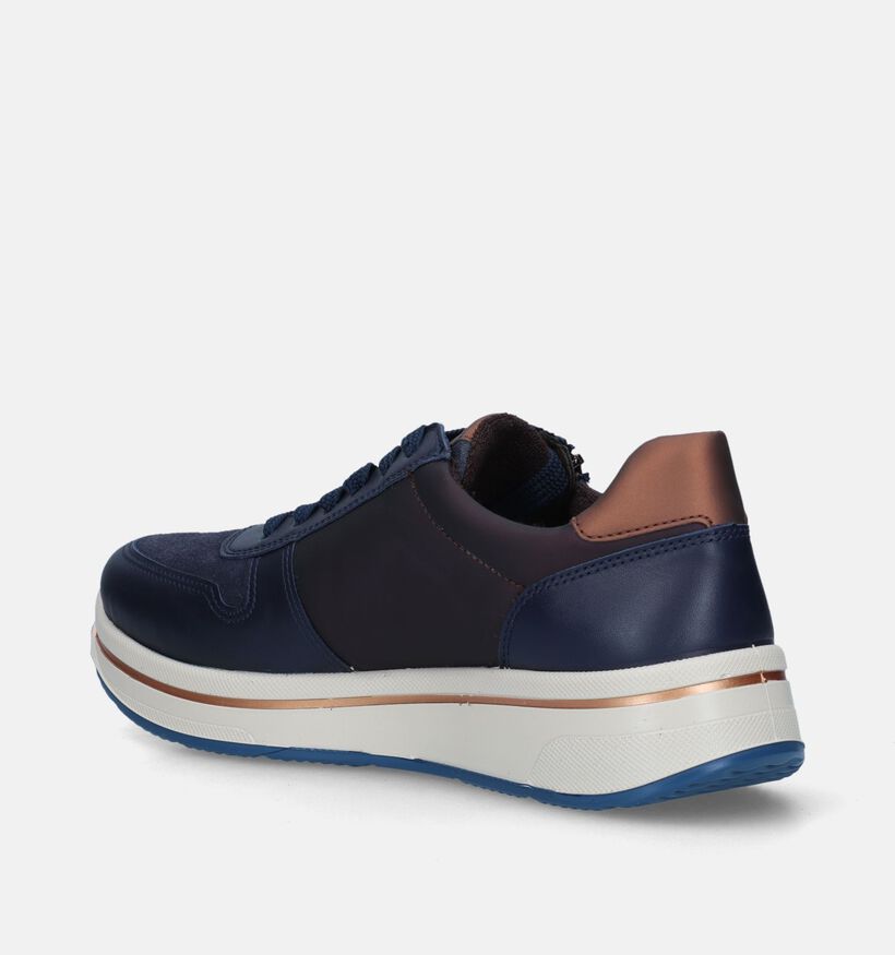 Ara Sapporo 3.0 Blauwe Brede sneakers voor dames (346966) - geschikt voor steunzolen