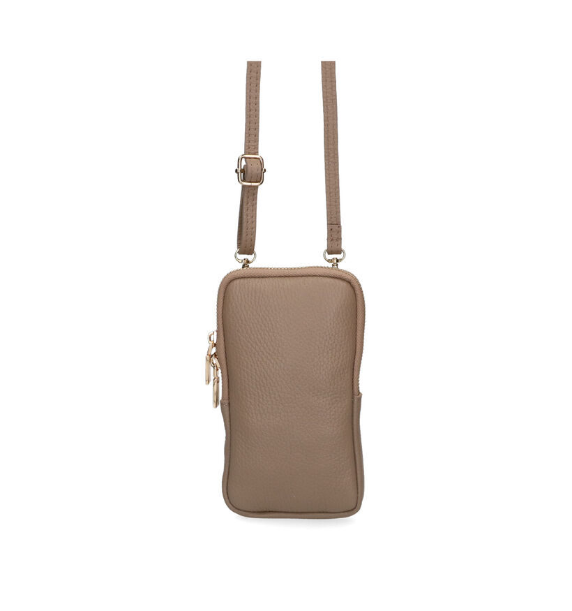 Dolce C. Taupe Telefoontasje in leer (312693)