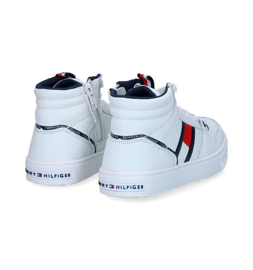 Tommy Hilfiger Witte Hoge Sneakers voor jongens (303891) - geschikt voor steunzolen