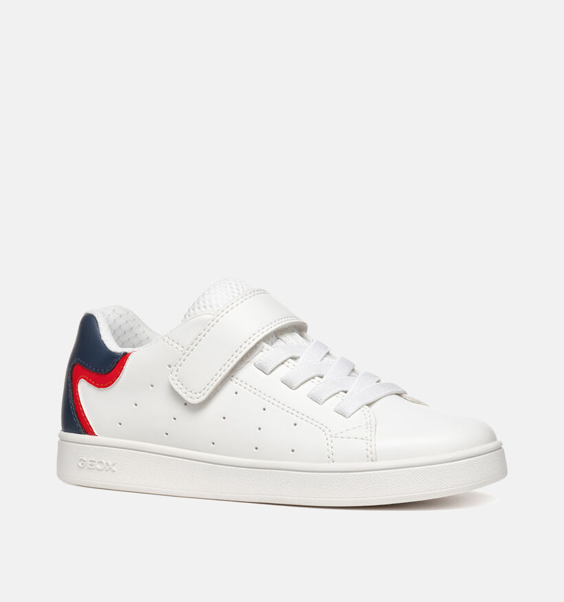 Geox Eclyper Witte Velcroschoenen voor jongens (356381) - geschikt voor steunzolen