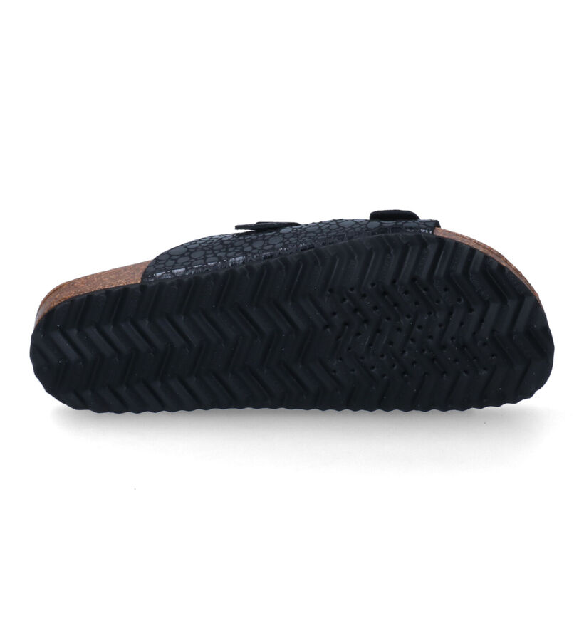 Geox Brionia Zwarte Slippers in leer (311157)