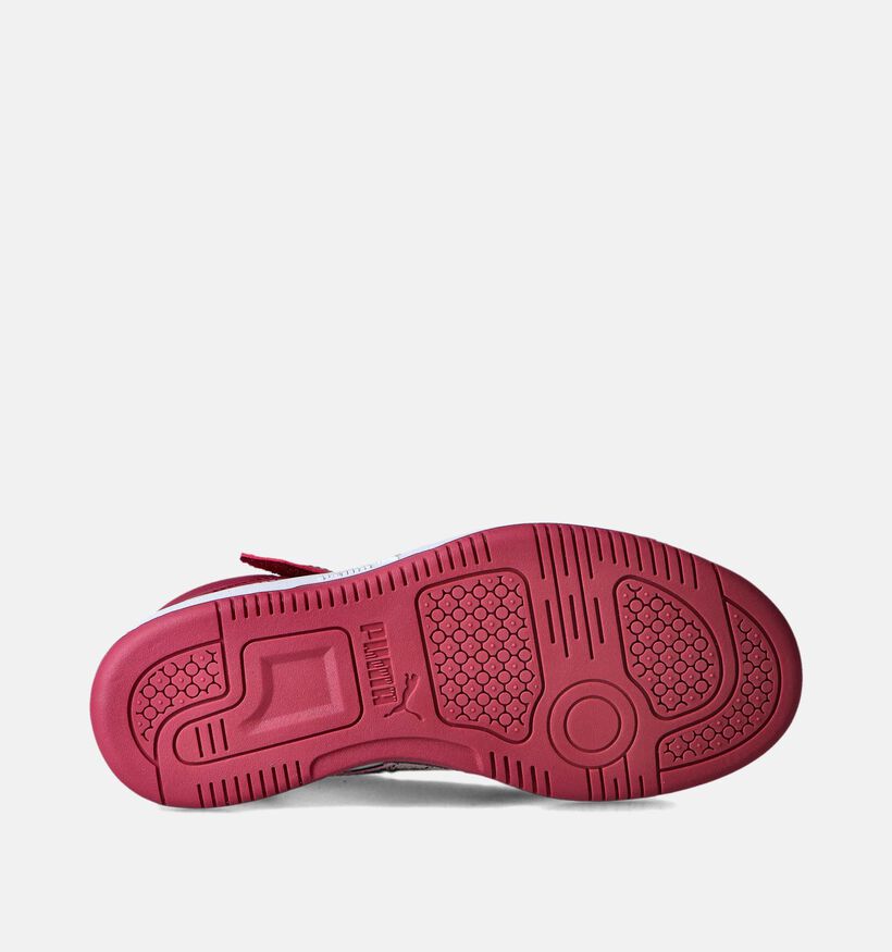 Puma Rebound v6 mid Baskets en Rouge pour filles (350370) - pour semelles orthopédiques