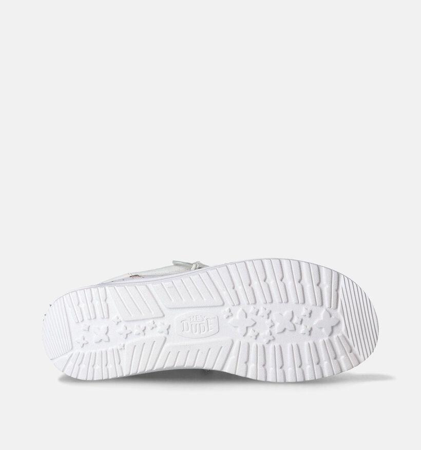 HEYDUDE Wally Funk Nylon Craft Mocassins en Blanc pour hommes (365958) - pour semelles orthopédiques