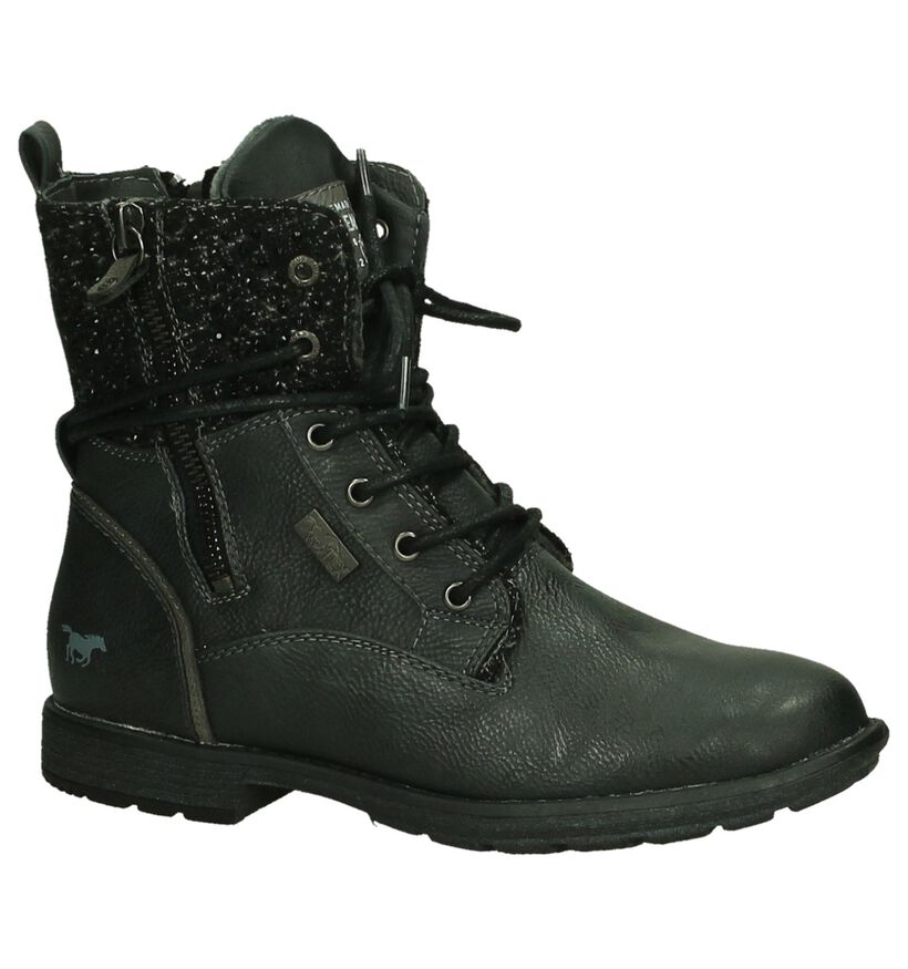 Donkergrijze Mustang Boots Rits/Veter, , pdp