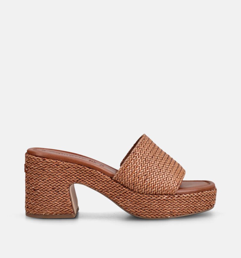 Tamaris Bruine Slippers met Gevlochten Hak voor dames (371720)