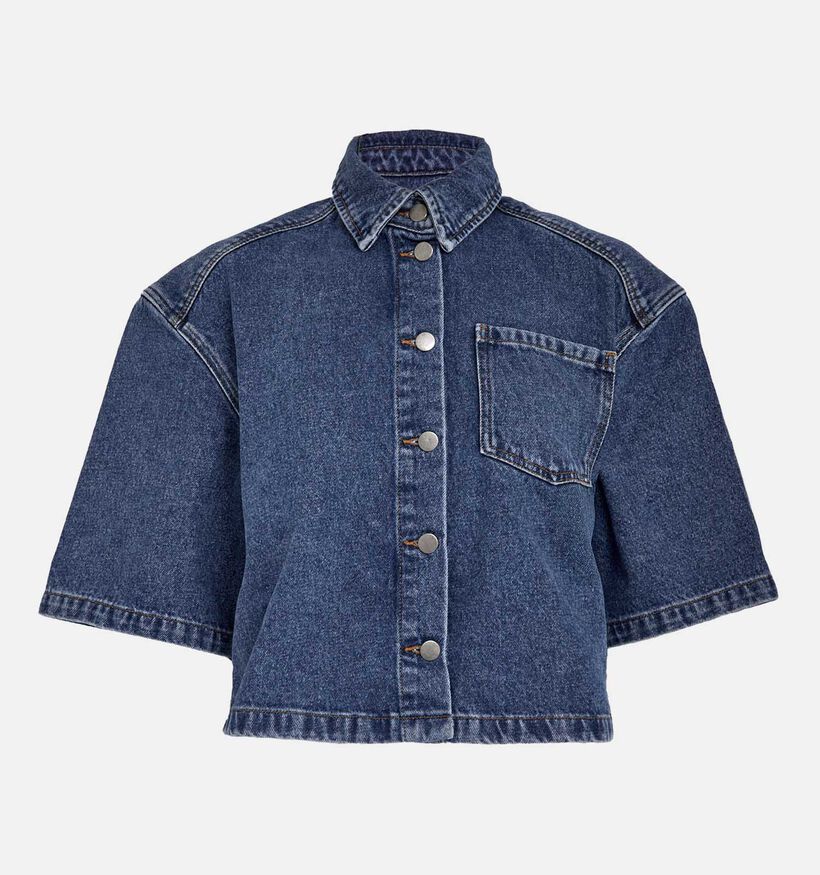 Minus Kaddi Cropped Chemise en Bleu pour femmes (371817)