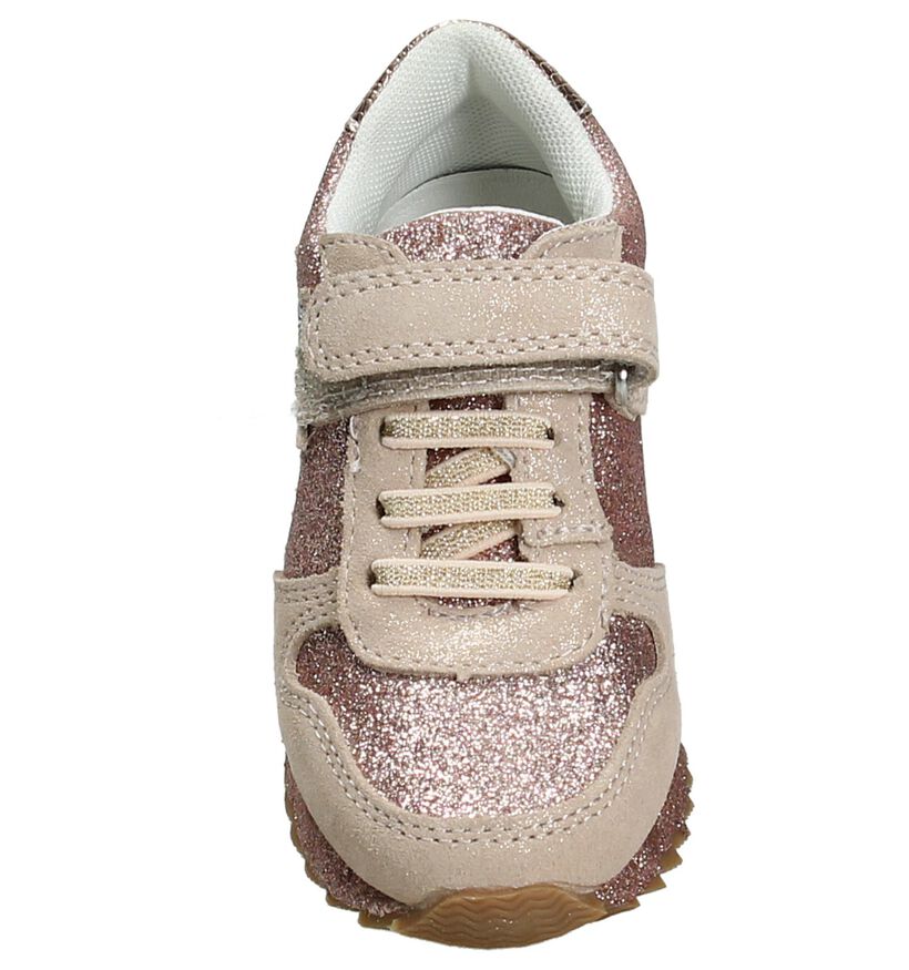 Little David Roze Sneakers met Velcro/Veter in leer (195837)