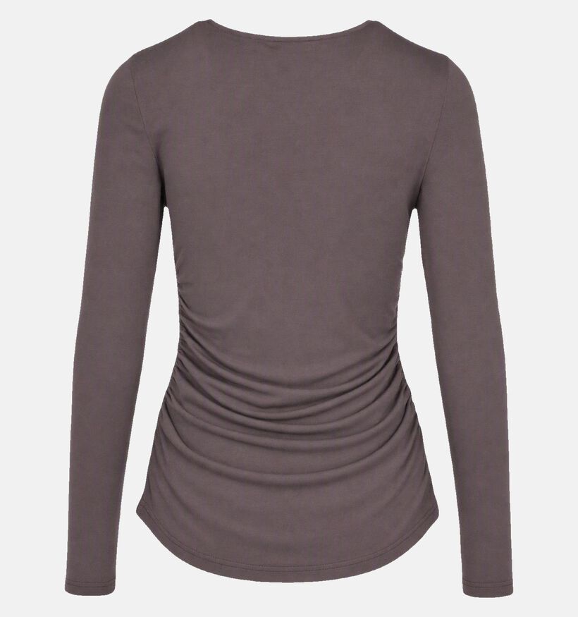 Vila Lysera Donkerbruine T-Shirt met Lange Mouwen voor dames (382216)