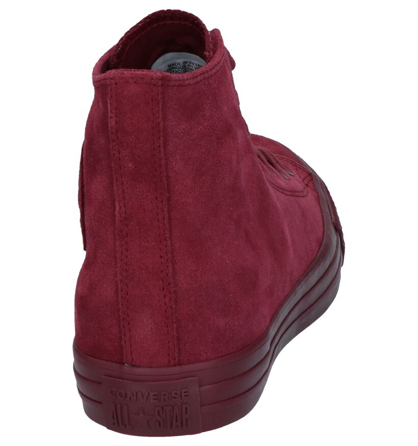 Converse Chuck Taylor All Star Baskets hautes en Bordeaux en nubuck (236335)