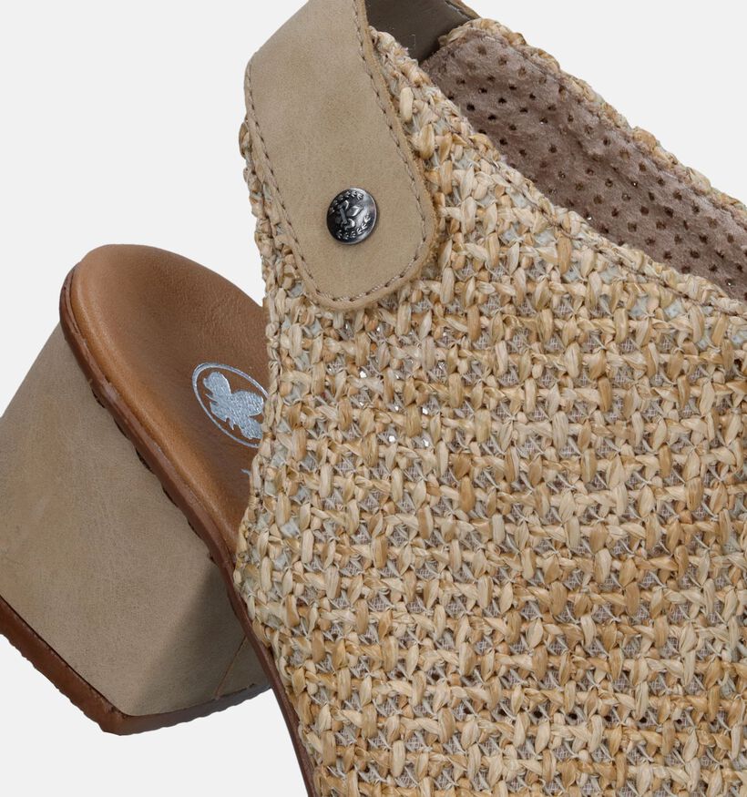 Rieker Beige Sandalen met Blokhak voor dames (354955)