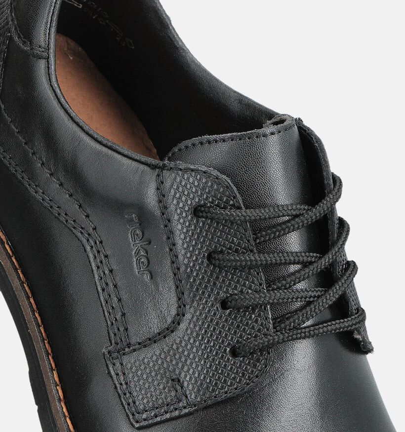 Rieker Zwarte Veterschoenen voor heren (376526) - geschikt voor steunzolen