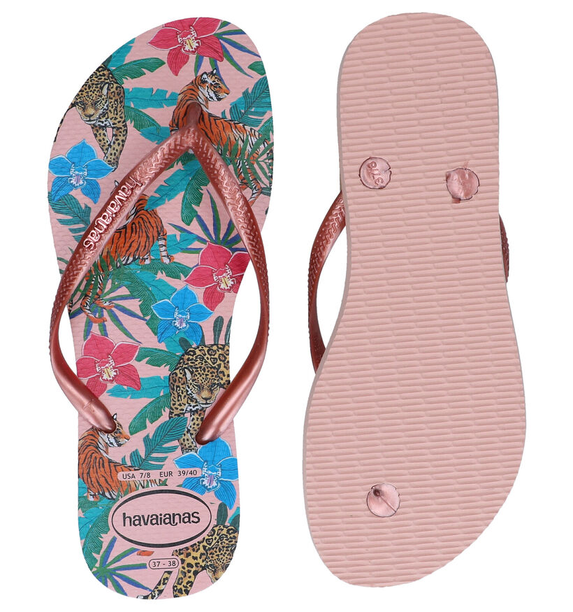 Havaianas Slim Roze Teenslippers in kunststof (289782)