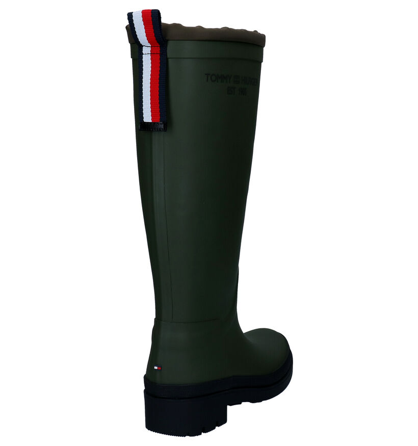 Tommy Hilfiger Kaki Overknee Regenlaars in kunststof (295181)