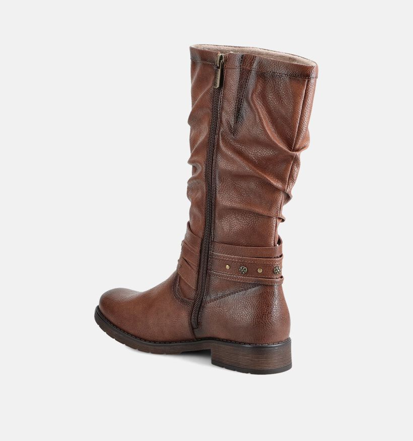 Mustang Bottes hautes en Cognac pour femmes (363700)