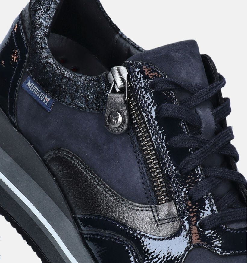 Mephisto Olimpia Baskets en Bleu pour femmes (346083) - pour semelles orthopédiques