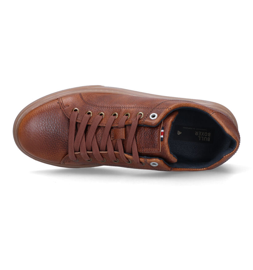 Bullboxer Cognac Veterschoenen voor heren (331806) - geschikt voor steunzolen