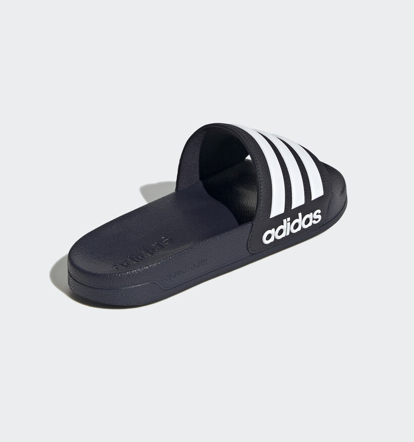 adidas Adilette Claquettes en Bleu fonc&eacute; pour hommes (367003)