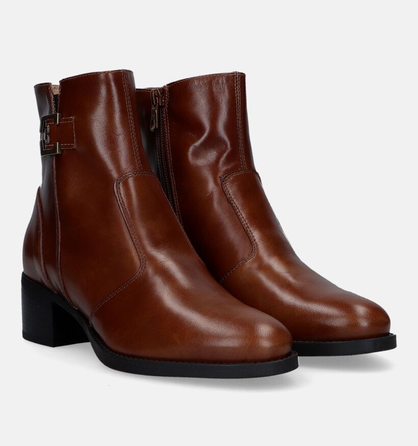 NeroGiardini Bottines &agrave; talons en Cognac pour femmes (333541) - pour semelles orthop&eacute;diques