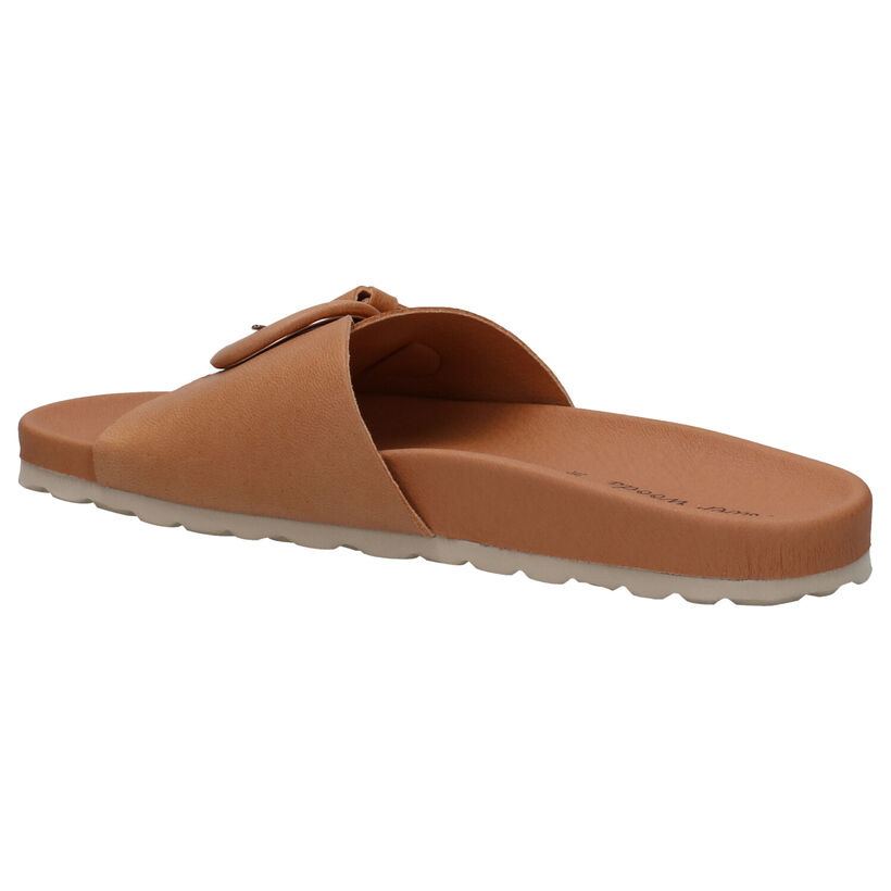 River Woods Cognac Slippers in leer (271179)