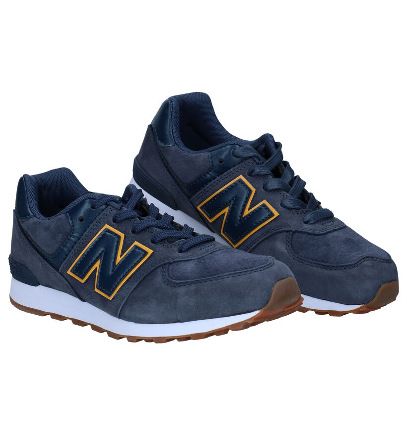 New Balance GC574 Blauwe Sneakers in daim (276823)