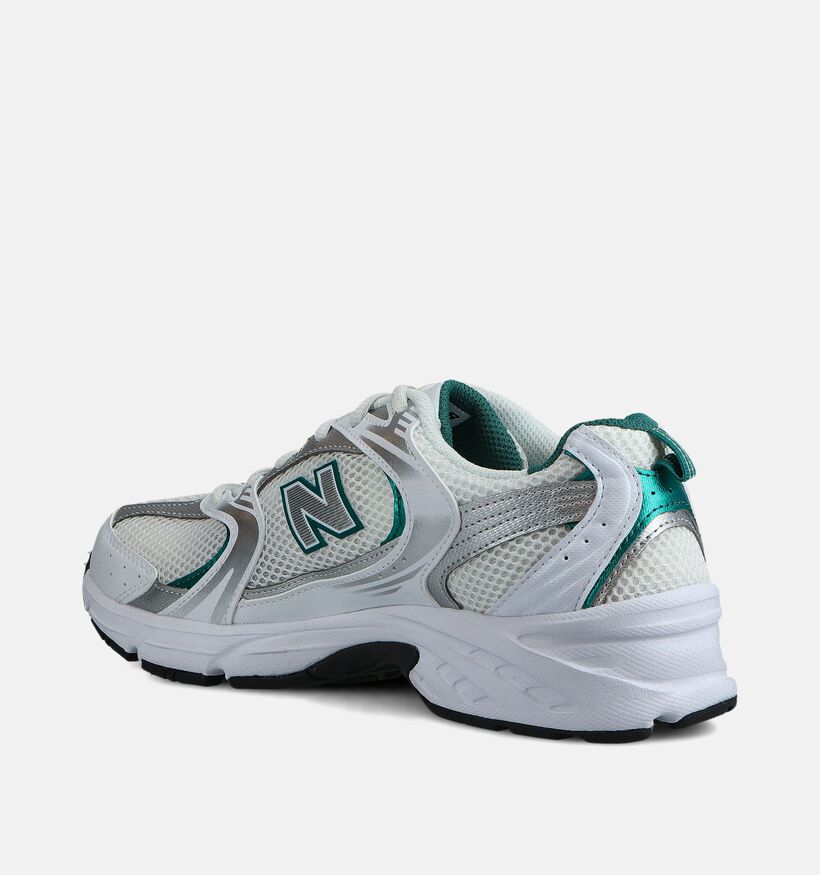 New Balance 530 Baskets en Blanc/Vert pour hommes (367321) - pour semelles orthopédiques