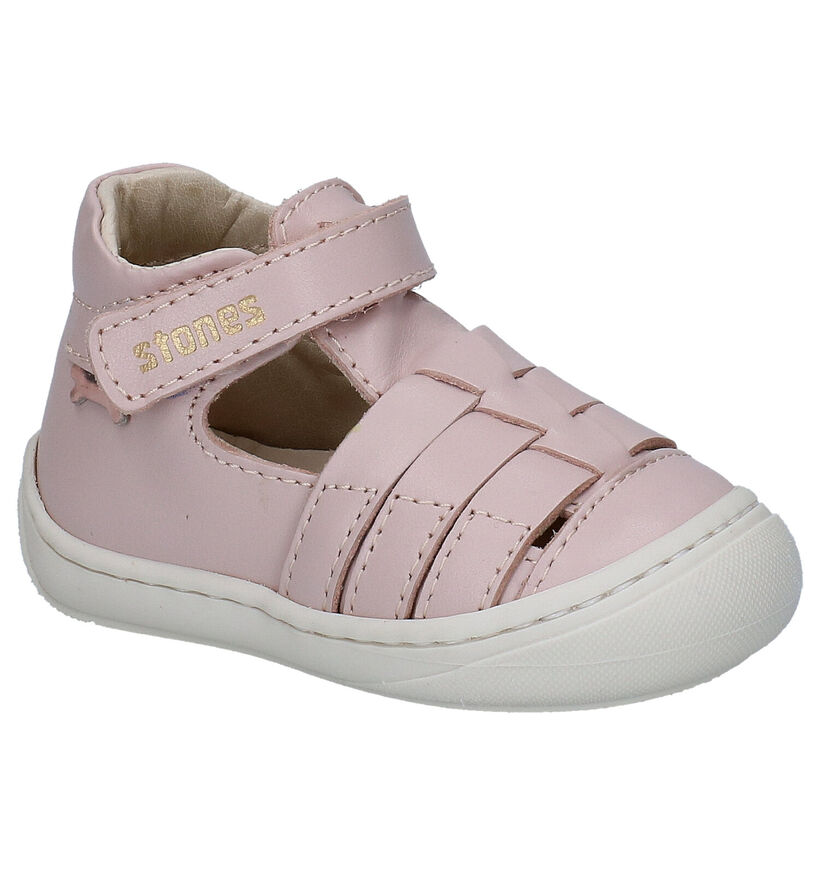 STONES and BONES Chaussures en Rose en cuir (287886)