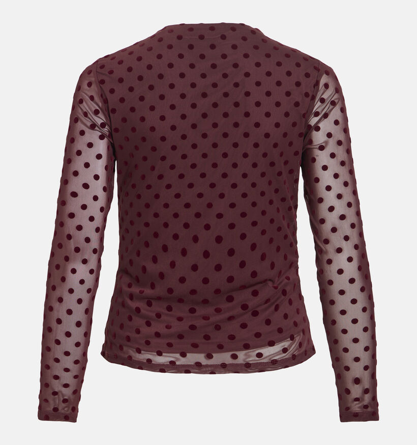Vila Rikke Bordeaux T-shirt met Lange Mouwen voor dames (378458)