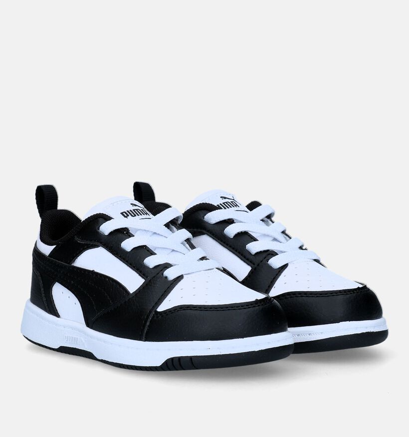 Puma Rebound V6 Zwarte Sneakers voor jongens, meisjes (326489)