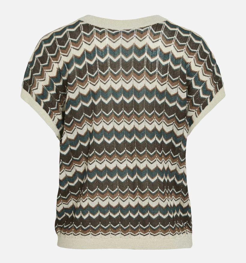 Vila Ember Glitter V-Neck Pull en Vert pour femmes (374277)