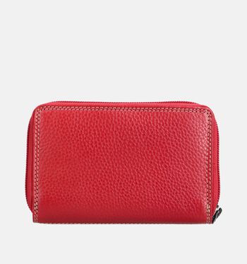 Label M Portemonnees Zwart/Cognac/Bruin/Rood