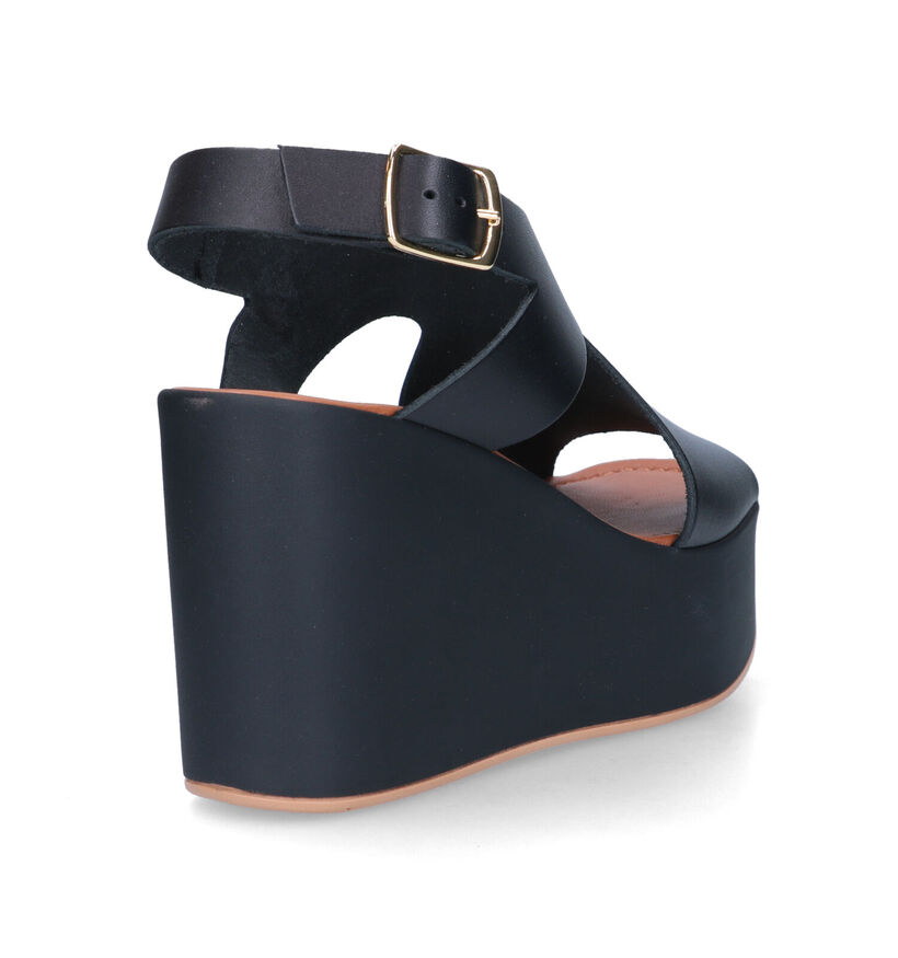 Sweet Lemon Ijox Sandales compensé en Noir pour femmes (342539)