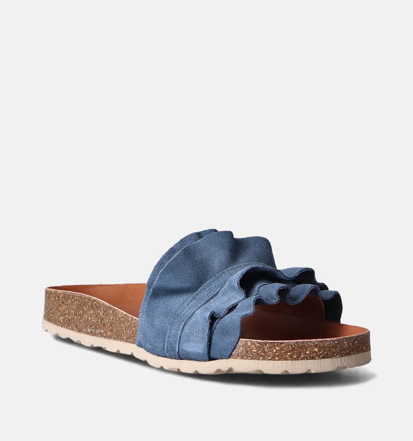 Verbenas Rocio Nu-pieds plates en Bleu pour femmes (357418)